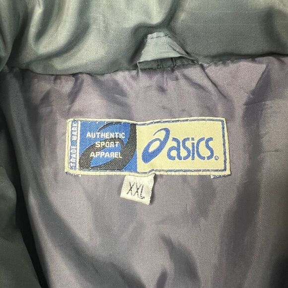 Asics Puffer Jacket Mens Size XXL Zipper Pockets Feather Down Warm Winter Coat - Picture 3 of 13